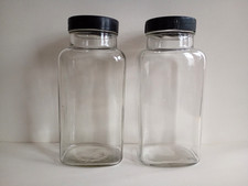 2 Vintage Glass Sweet Shop Jars, Storage Jars