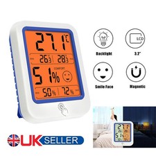 Convenient Freestanding or Wall Mount Max Min Room Thermometer Hygrometer