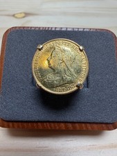 1900 Gold Half Sovereign Ring