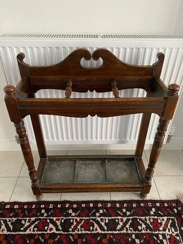 Antique oak umbrella stick - umbrella,