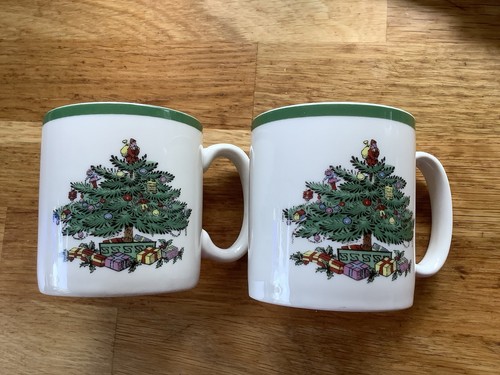 Spode christmas tree - tree, mugs