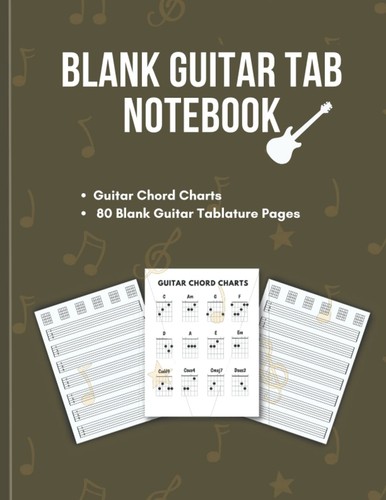 Blank guitar tab - guitar, notebook