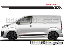 Peugeot Expert van 015 side racing stripes graphics stickers decals vinyl SPORT