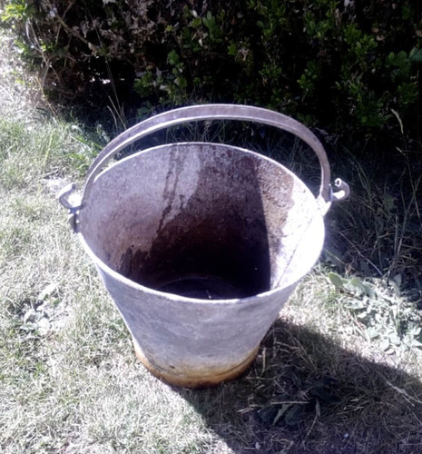 Vintage galvanised bucket with