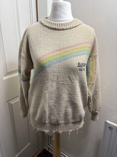 Bango uluo beige knit - knit, rainbow