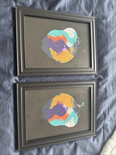 Pair modern paintings - of,