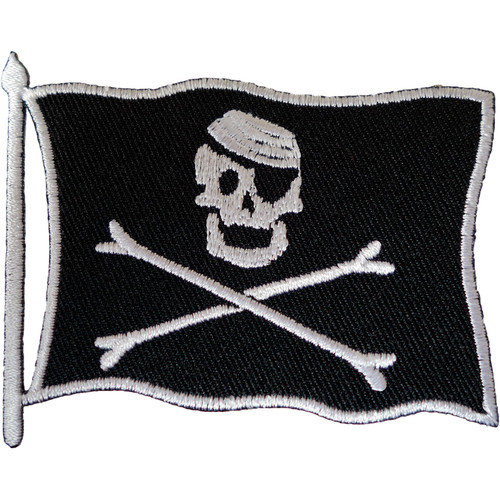 Pirate flag patch iron sew - pirate,
