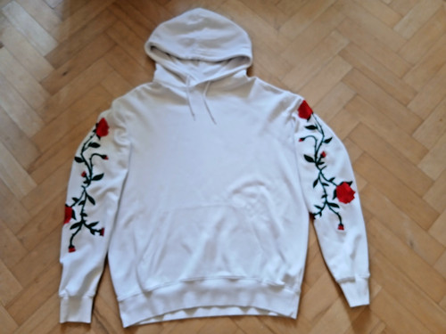 Divided white hoodie rose - white,