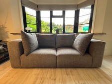 Pre-loved Heals Opera 2-Seater Sofa, Trent steel grey. Very good condition