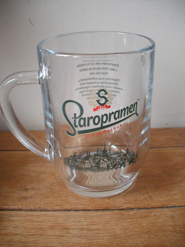Staropramen glass pint tankard - pint,