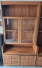Nathan Squares Wall Unit/Dresser. Mid Century. Semi Glazed - Superb!