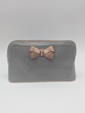 Ted Baker Make Up Cosmetics Bag Large Grey With Bow PVC
