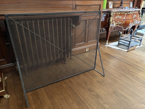 Antique fire guard wrought - antique,