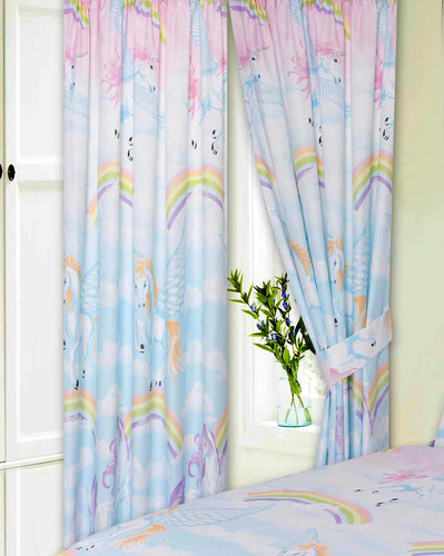 Unicorns curtains pair x - unicorns,