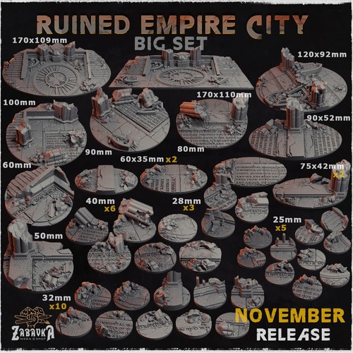 Wargaming resin base - resin, toppers