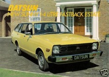 Datsun Sunny 1.4 Fastback Estate 1979-1980 UK Market Foldout Brochure Nissan