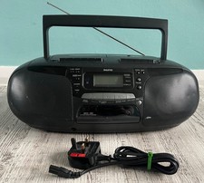 Sanyo (MCD-Z87) CD, Twin Cassette Deck Radio BoomBox | Full Working Order | Loud