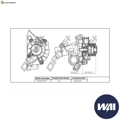 Water pump dp2310 111 for - pump,