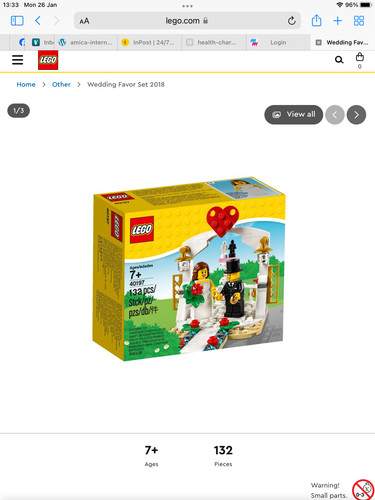 Lego 40197 wedding cake topper - lego,