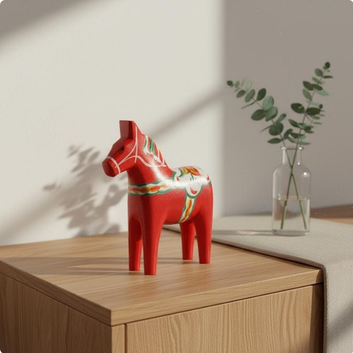 Wooden horse statue solid wood - wooden,