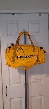 Vintage HEAD Retro Yellow St Lucia Sports Gym Bag Holdall With Zips & Pockets...