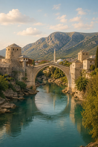 Mostar old bridge bosnia - bridge,