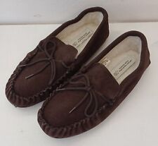 EASTERN COUNTIES LEATHER MOCCASINS  MENS  BROWN SUEDE/UPPER   WOOL/LINING