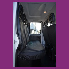 Iveco Daily 2022+ Tailored Waterproof Black Rear 4-Seat Bench Seat Cover