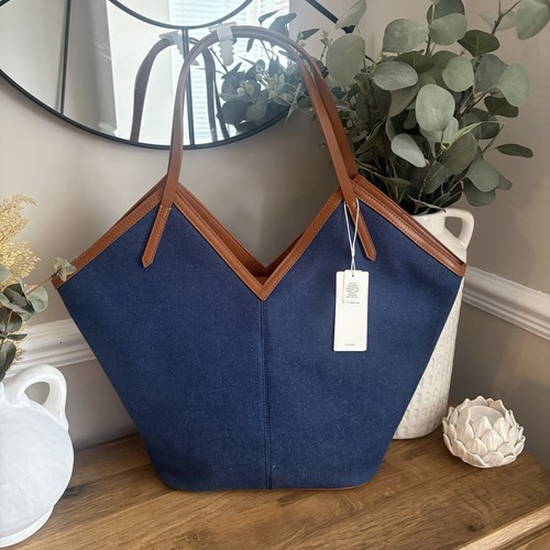 Vegan denim tote - tote, bag