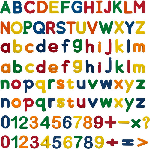 Magnetic letters and numbers - letters,