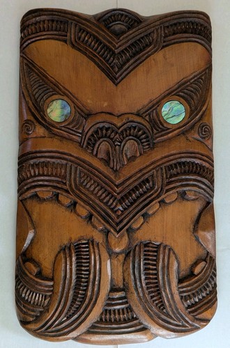 Vintage maori tiki carved - vintage,