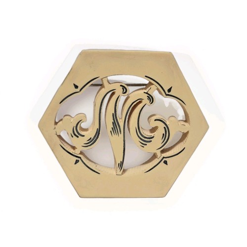 Vintage bakelite monogram - bakelite,
