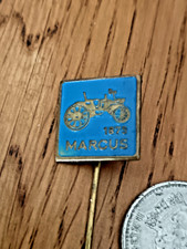 Vintage MARCUS 1875 US USA car auto automobilia badge lapel pin logo 1960's blue