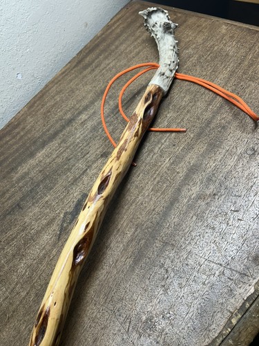 Deer antler handle walking