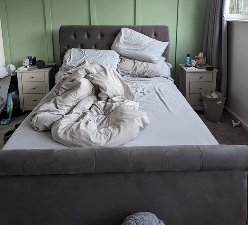 Double ottoman bed frame grey - ottoman,