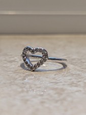 Pandora Silver Be My Valentine Open Heart Ring - 190861CZ - Size 52