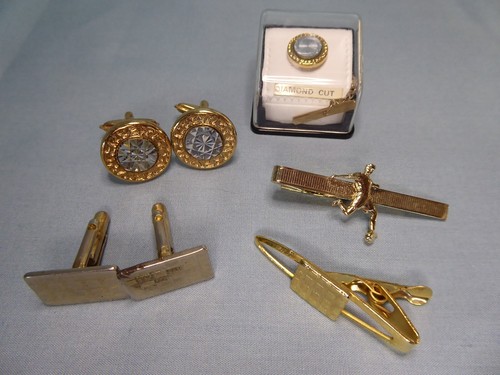Tie pins and - tie, cufflinks