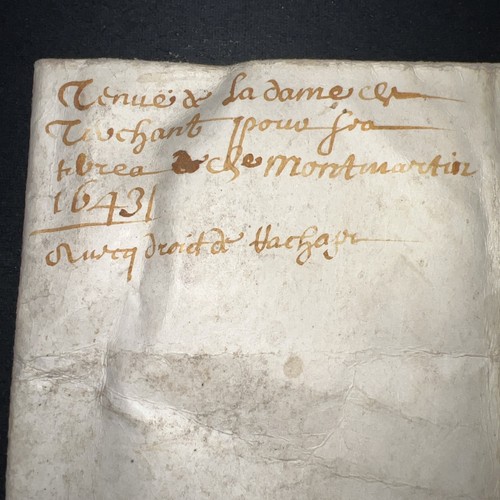 1641 french vellum manuscript - french,