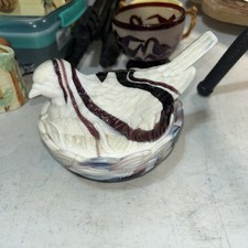 Vintage Hen on Nest Slag Glass