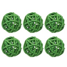 Wicker Rattan Balls Green