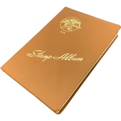Vintage brown stamp album - brown,