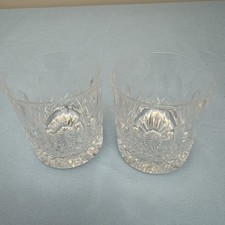 Two Vintage Thomas Webb Whiskey Crystal Cut Glass Tumblers.  In VGC. 