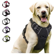 No-Pull Pet Dog Harness with Handle Adjustable Reflective Padded Vest