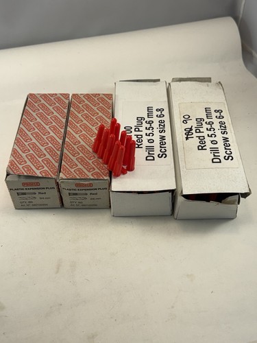 390 red wall plug plastic - wall,