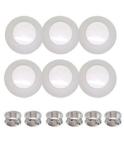 Glass charger plates round - glass,