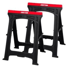 Dekton Saw Horse Trestles x2 Portable Folding Plastic Max Load 340kg DT45680