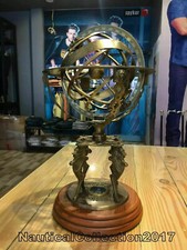 Lion Engraved Brass Armillary