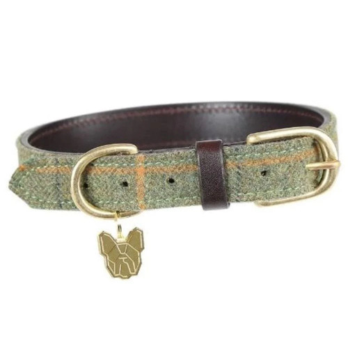 Digby fox tweed dog collar - digby,