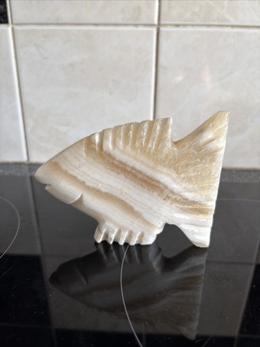 Vintage onyx stone - onyx, fish