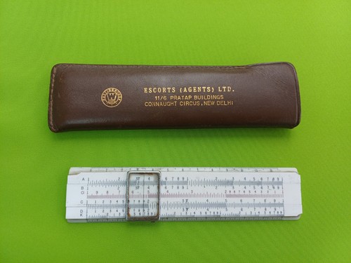 Vintage slide rule leather - rule,